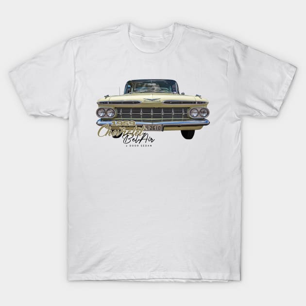 1959 Chevrolet Bel Air 2 Door Sedan T-Shirt by Gestalt Imagery